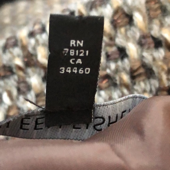 Eileen Fisher Brown Tan Tweed Italian Fabric 4-Button Swing Jacket size Large - Picture 11 of 14